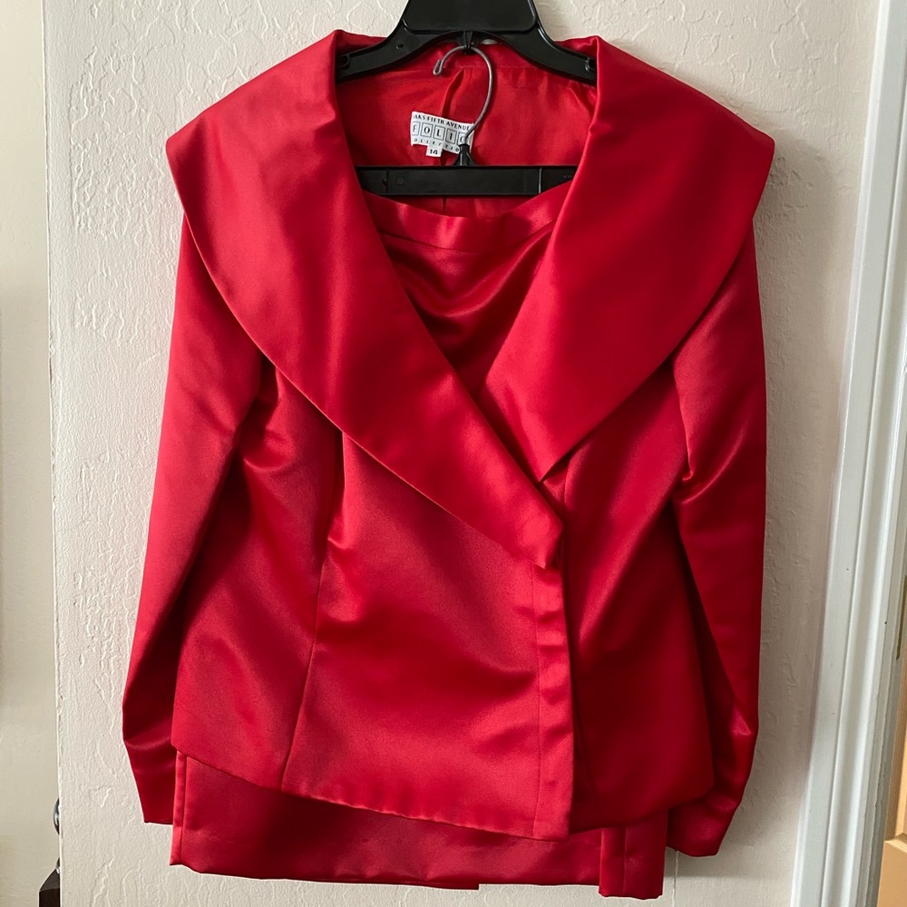 Saks Fifth Avenue Folio Red 2-Piece Suit